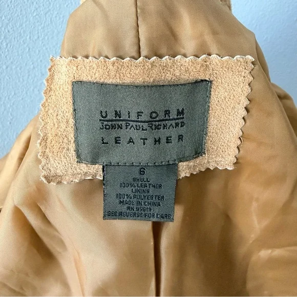 Chic Tan Leather Jacket - Picture 8 of 14